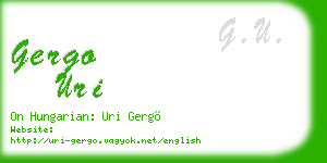 gergo uri business card